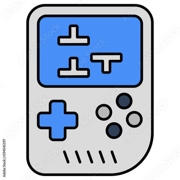Obraz Brick game icon, editable vector