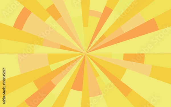 Fototapeta サンバースト　黄色　イエロー　幾何学模様　ランダム