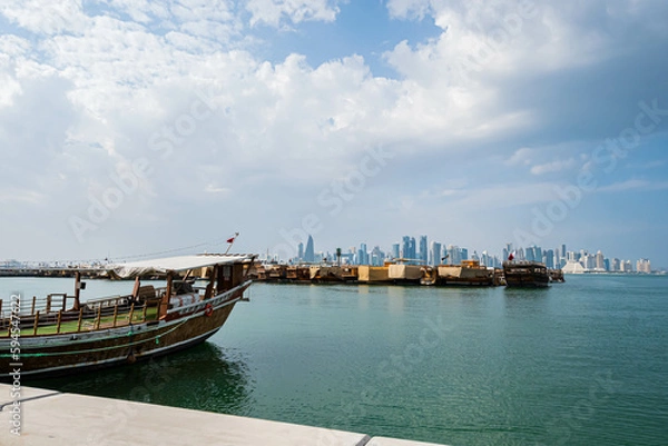 Obraz boats in the harbor