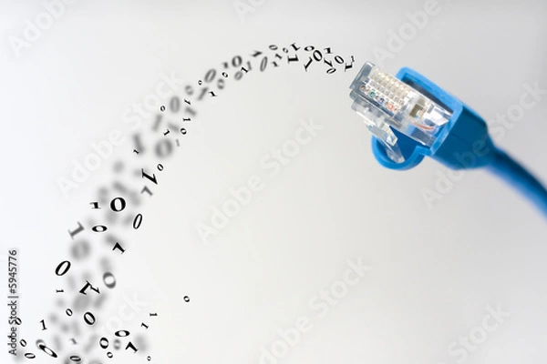 Fototapeta Network connection plug RJ-45