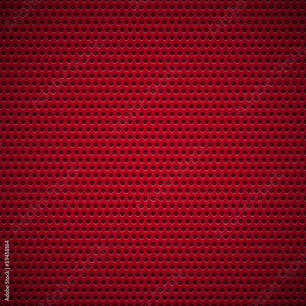 Obraz Red Background with Circle Perforated Pattern