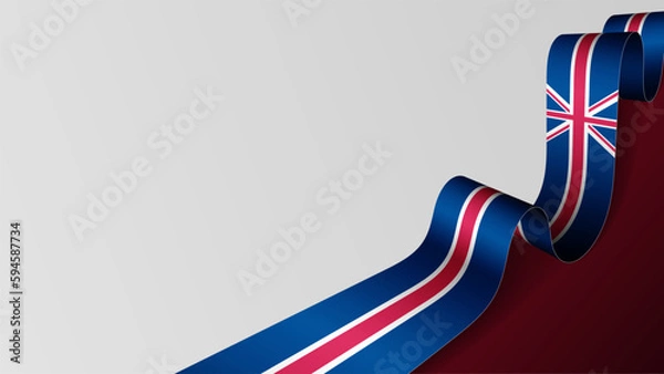 Obraz England ribbon flag background.