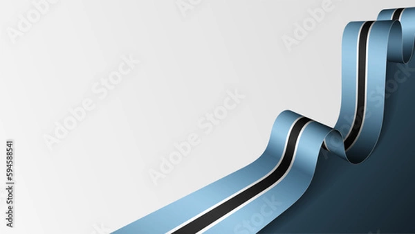 Obraz Botswana ribbon flag background.