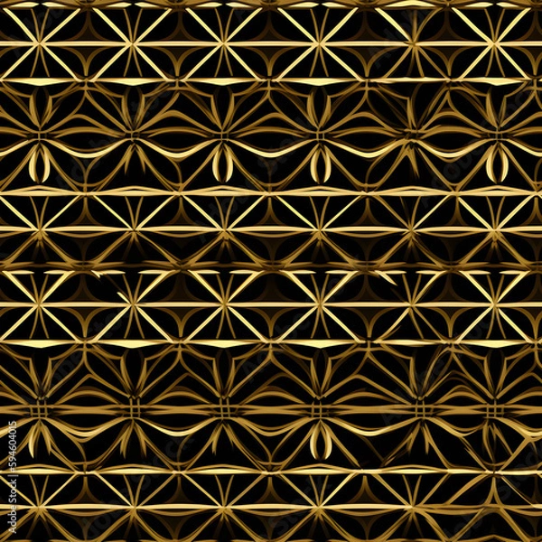 Fototapeta Seemless geometric pattern. AI generated