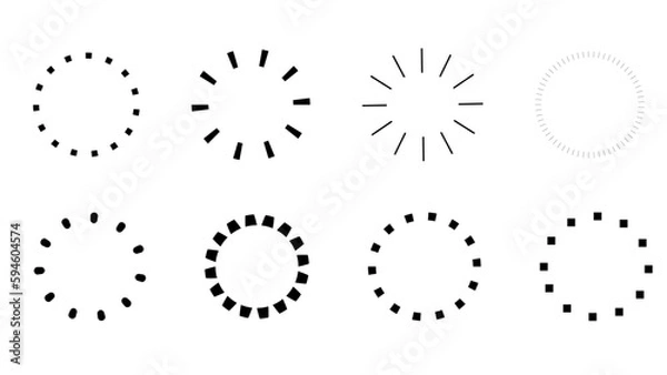Fototapeta Simple round frames. Vector design elements sets.