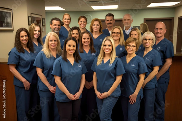 Fototapeta Nurses in their Job, made with an generative AI