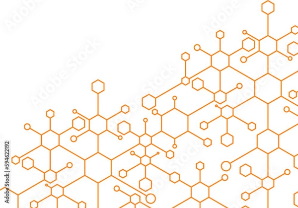 Fototapeta orange pattern of geometric shapes