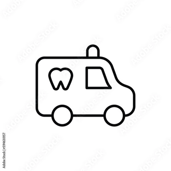Obraz emergency dentist icon vector stock.