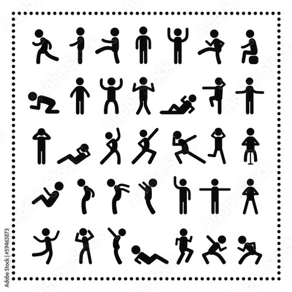 Obraz  action people symbol