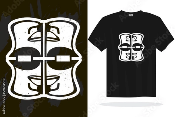 Fototapeta Modern t shirt design with random vector graphics