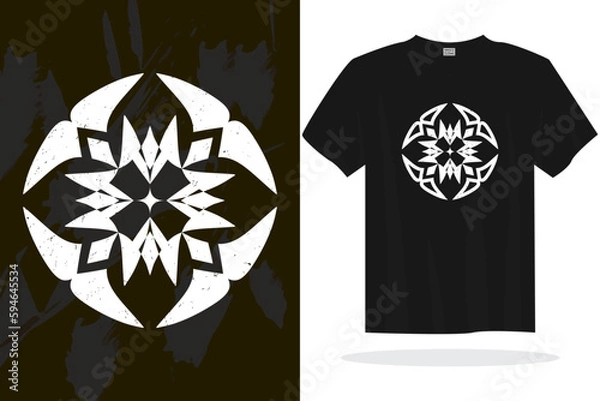 Fototapeta Modern t shirt design with random vector graphics