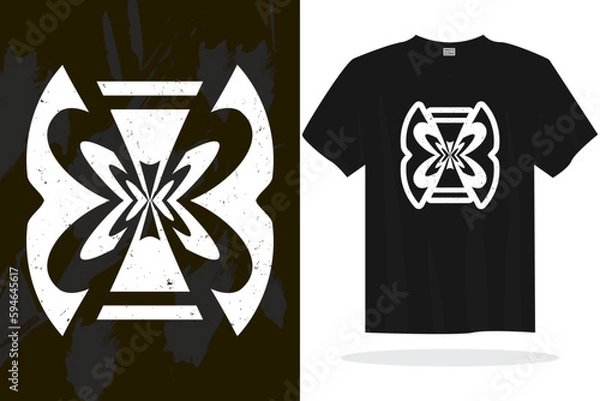 Fototapeta Modern t shirt design with random vector graphics