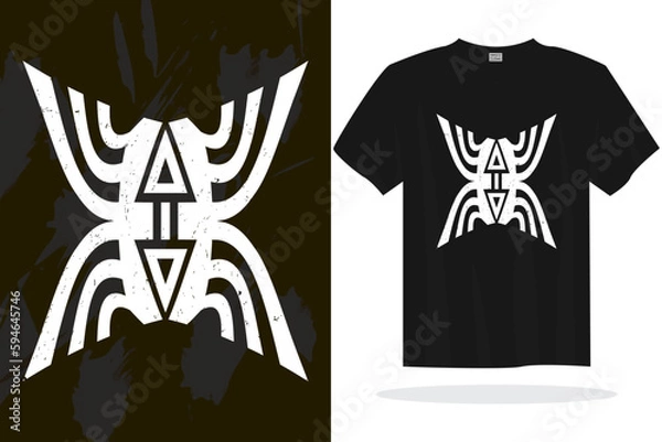 Fototapeta Modern t shirt design with random vector graphics