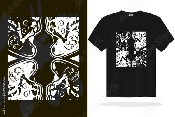 Fototapeta Modern t shirt design with random vector graphics