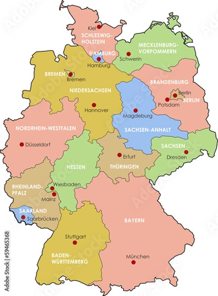 Obraz Map of Germany