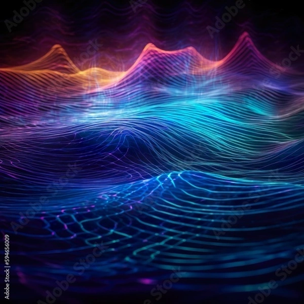 Fototapeta Psychic Waves - Generative AI