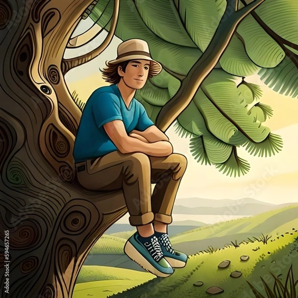 Obraz person in a hat