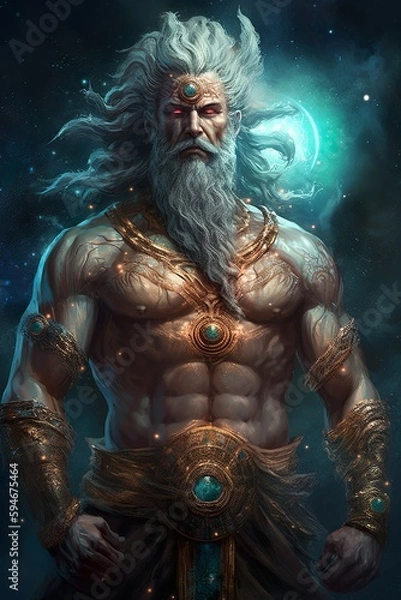 Fototapeta Universal Ruler: The Divine Power of Masculinity - Generative AI