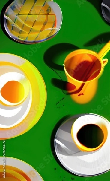 Fototapeta cup of tea made using Generative AI Technology.