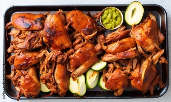 Fototapeta grilled chicken wings