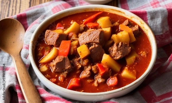 Fototapeta con carne