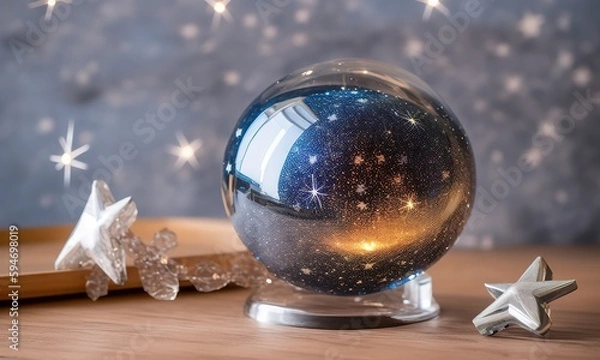 Fototapeta silver christmas ball