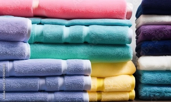 Obraz stack of colorful towels