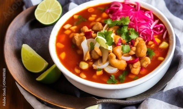 Fototapeta bowl of vegetable soup
