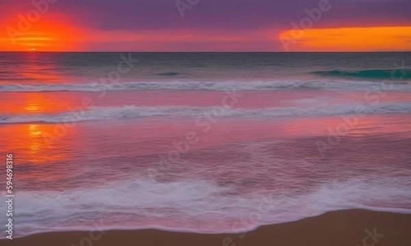 Fototapeta sunset on the beach