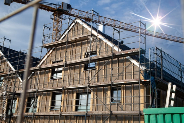 Obraz Bau / Baustelle / Hausbau / Wohnungsbau / Eigenheim / 