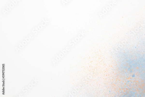 Fototapeta Pastel pink gray orange blue stains on white isolated background with free space