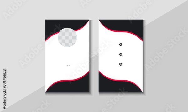 Fototapeta Minimalistic modern and creative id card design template. Office employee Id card.