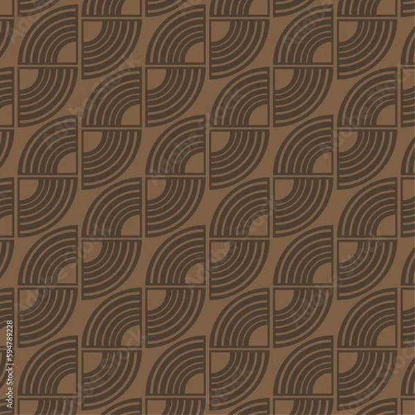 Fototapeta Pattern abstract lines brown decoration template design style vector