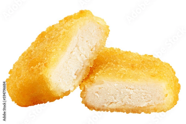 Fototapeta Nugget isolated on white background, full depth of field