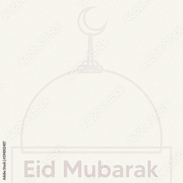 Obraz Eid Mubarak Celebration Design Template 