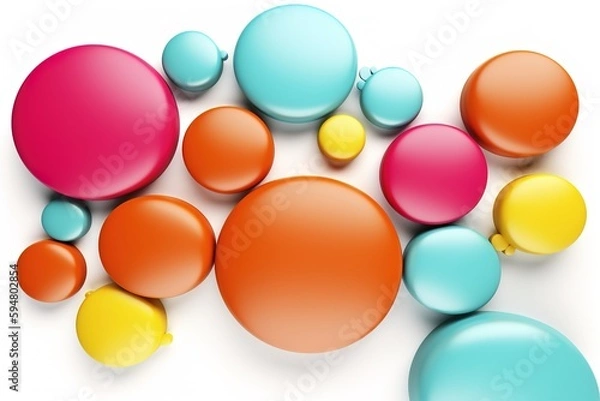 Obraz multicolored chat bubbles against white background