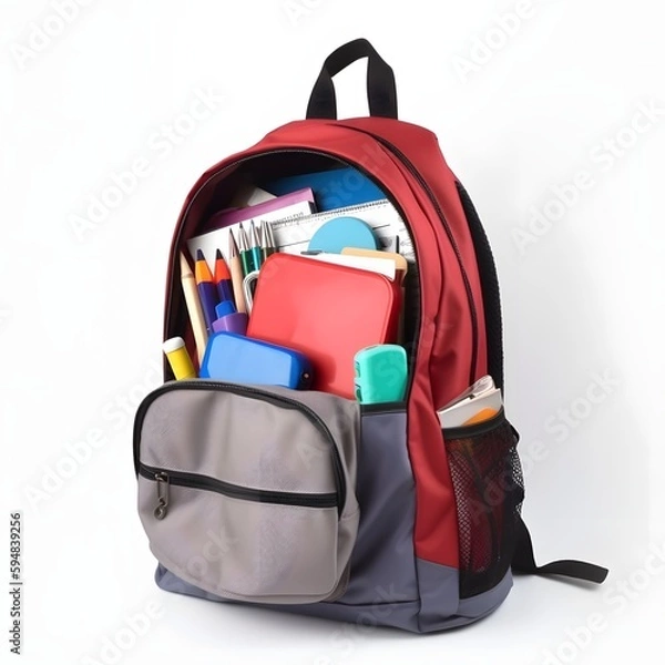 Obraz school bag with supplies