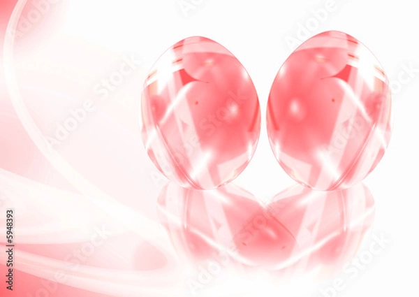 Fototapeta Uova di Pasqua rosso