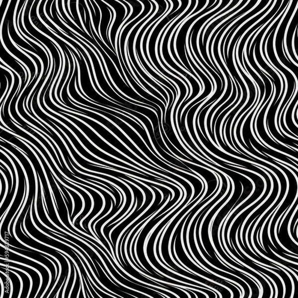 Obraz black and white seamless pattern