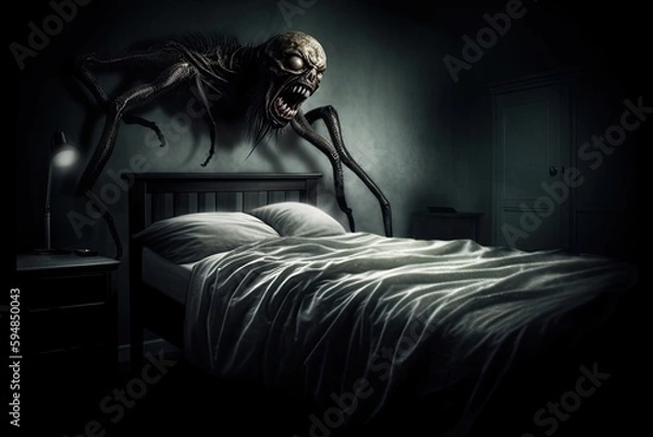 Obraz Creature above bed