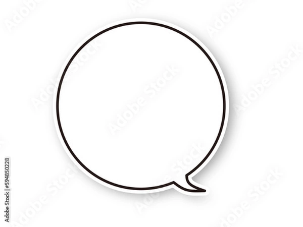 Fototapeta 影のあるシンプルな吹き出し・丸