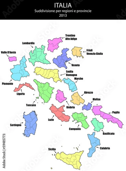 Obraz italy map
