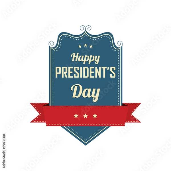 Obraz president's day label