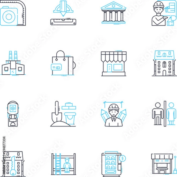 Fototapeta Designers linear icons set. Innovation, Creativity, Style, Conceptualization, Artistry, Uniqueness, Visuals line vector and concept signs. Aesthetics,Visionary,Originality outline illustrations