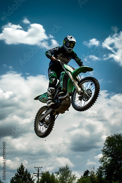 Fototapeta Motocross Jump