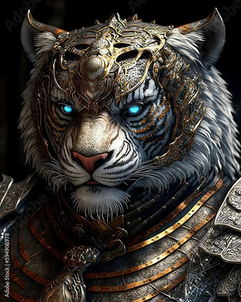 Fototapeta Brutal metal tiger