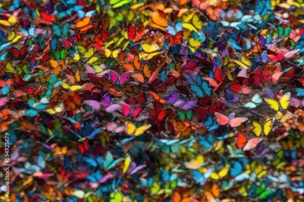Obraz Butterflies Butterfly Seamless Repeating Repeatable Texture Pattern Tiled Tessellation Background Image