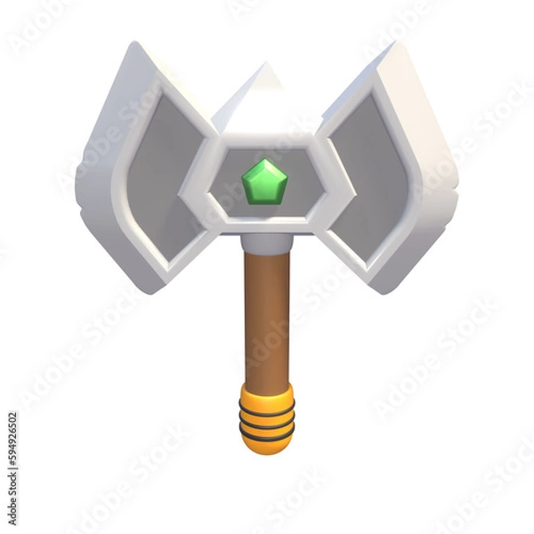 Fototapeta Medieval war themed 3D illustration, perfect for medieval themed web or apps
