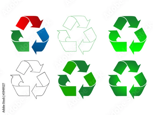 Fototapeta Recycle logos