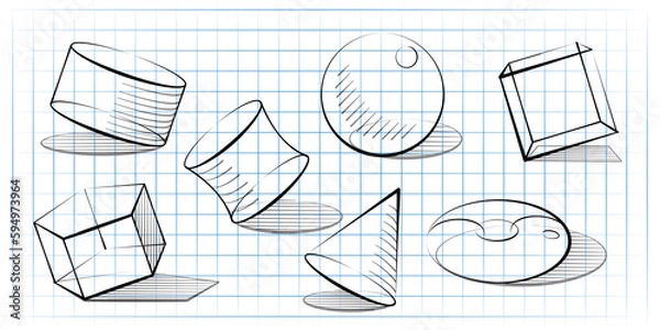 Obraz 3D geometric shapes